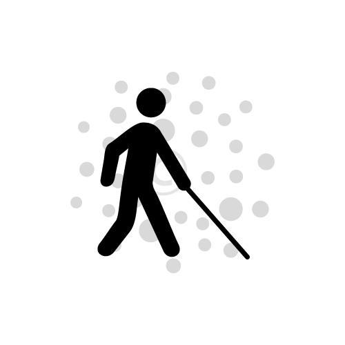 Angebote für Blinde Es gibt einen Begleit- und Unterstützungsservice für blinde Gäste.