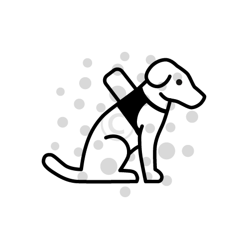 Assistenzhund willkommen Die Mitnahme eines Assistenzhundes ist gestattet.