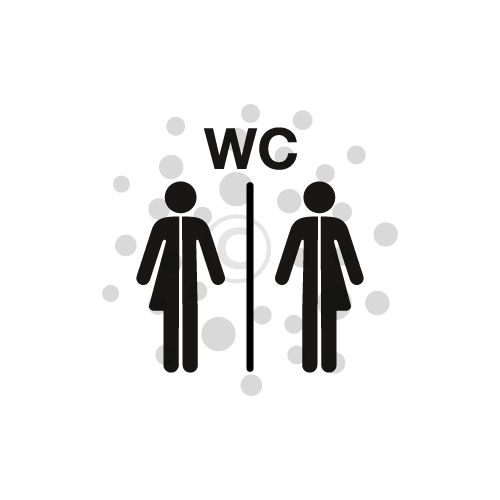 Genderneutrale Toilette Die Toilette ist nicht nach „Männer/Frauen“ definiert.